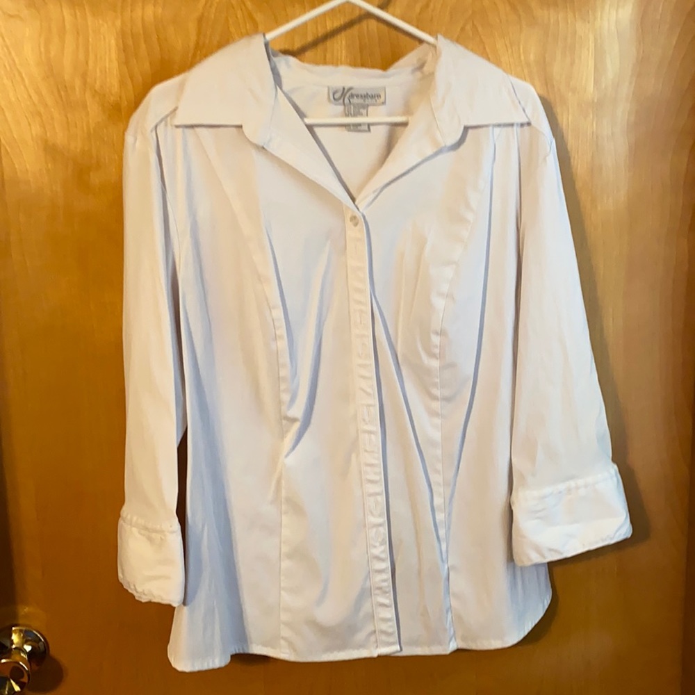 Women’s Dress Blouse Color White Size 22/24 NWOT